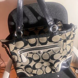 Couch Stylish Black and Cream Women's Bag